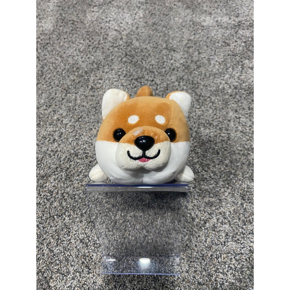 Amuse‎ Mameshiba San Kyodai Shiba Inu Dog Plush Tan White Red Collar